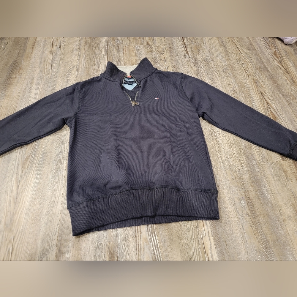 Boys Tommy Hilfiger Blue 1/4 Zip Sweater Size S